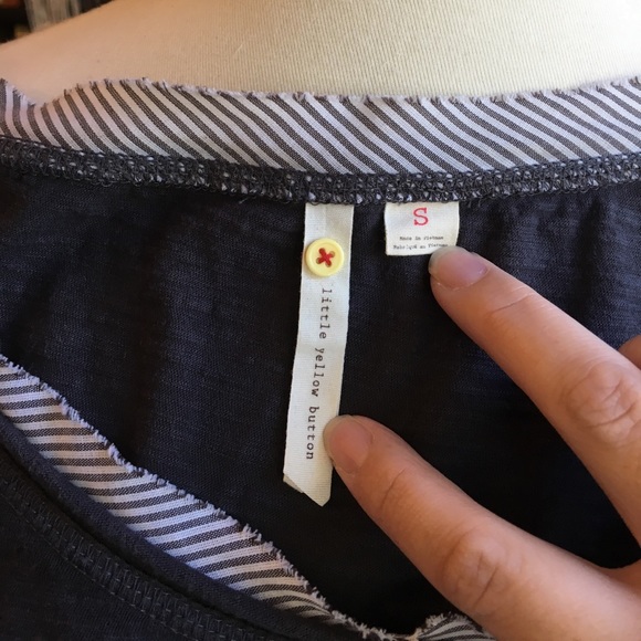 Anthropologie Multi-button Striped Tee - Picture 5 of 5